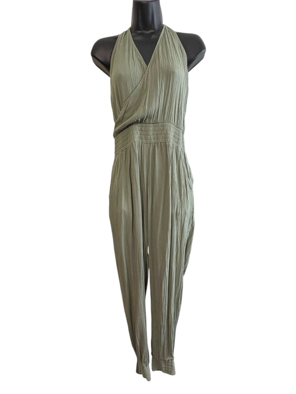 Prana Women’s Medium Green Fernie Cami Jumpsuit Hippie Boho Travel Ourdoor